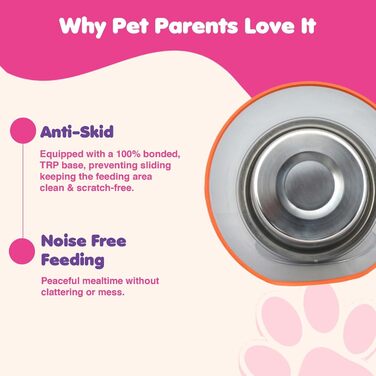 Набори мисок для собак та котів з нержавіючої сталі та прозорого пластику (2 шт.) - великі, нековзні, стійкі миски для води та їжі, 1900 мл, придатні для миття в посудомийній машині