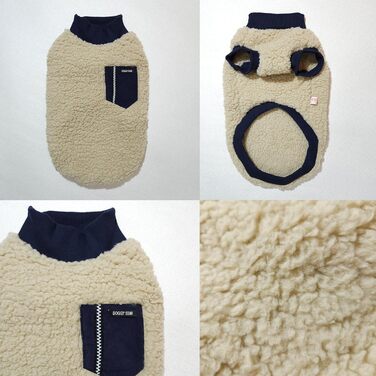 Теплий флісовий пуловер для собак Дакель, зимовий одяг (XS, гірчичний) - XS: 37 см, M: 45 см