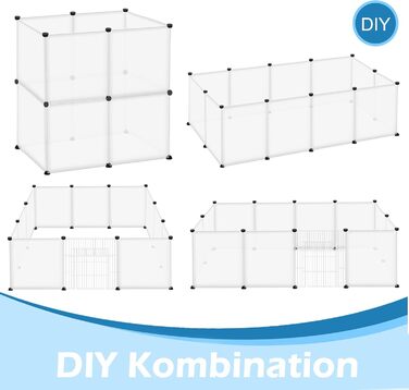 Клітка-вольєр для кроликів та морських свинок TRMLBE, 12 штук, 145x75x48 см
