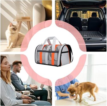 Складана переноска для тварин – практична переноска для котів та маленьких собак, м'які стінки, легка та зручна. Підходить для подорожей літаком.