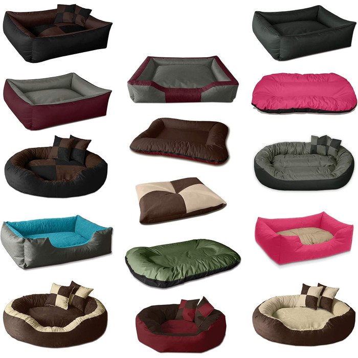 Ліжко для собак BedDog Teddy XL, сіро-сіре, з бортиками, з кордури та мікрофібри, для дому і вулиці, квадратне, знімний чохол