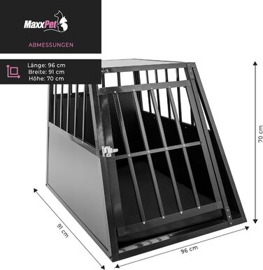 Кіяж для собак MaxxPet: переноска для авто, велика, 65x91x69 см, алюмінієва