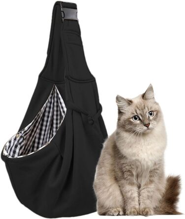 Сумка-переноска для собак та котів Acunny, чорна, для подорожей та прогулянок