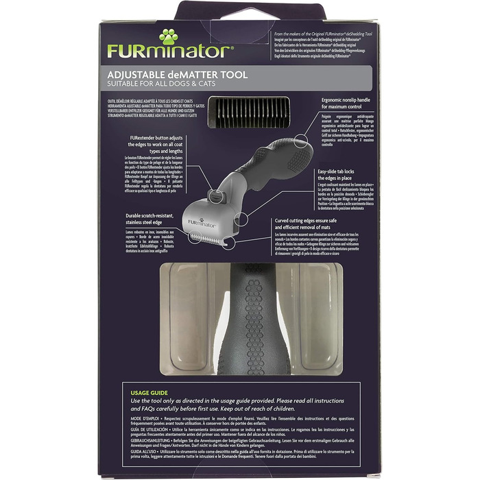 Furminator регульований вичісувач для собак та котів - безпечно та делікатно видаляє ковтуни з шерсті