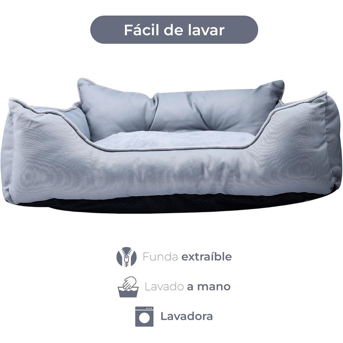 Ляжка для собак United Colors of Benetton, розмір M, сіра, 50 см, поліестер, ергономічна, для середніх собак, придатна для прання