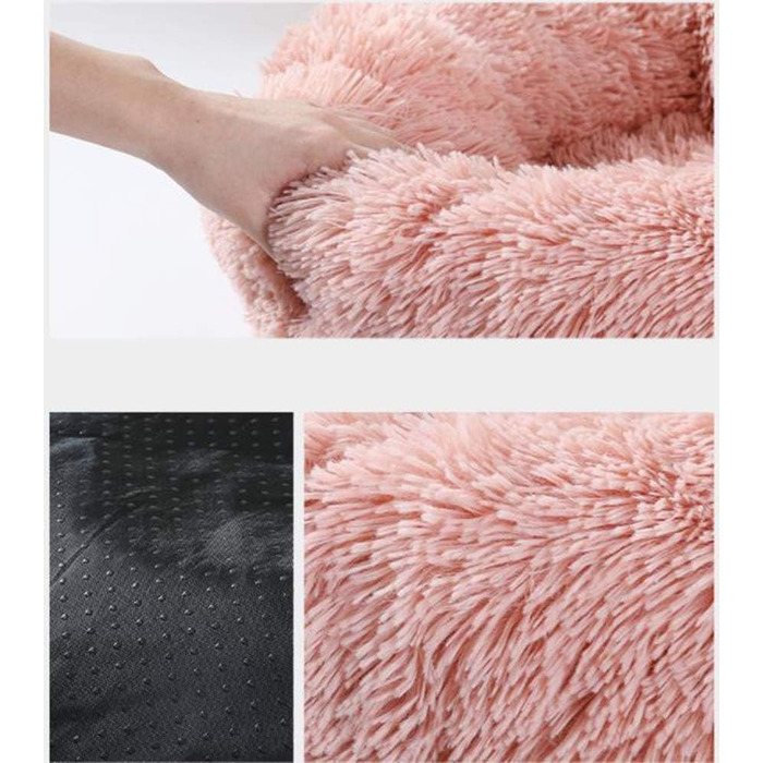 Ліжко для собак Chic Sofa, корзина для собак/кішок, матрац для собак, велике собаче ліжко, миється, м'яке ліжко для середніх/великих собак (L 80x80 см, Рожевий)