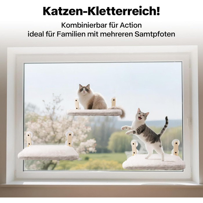 Кігтеточка-ліжко для котів Pet Prime на віконну раму з присосками 85мм, 20кг, знімні чохли, нержавіюча сталь, 45x32см, розкладна, бездротова