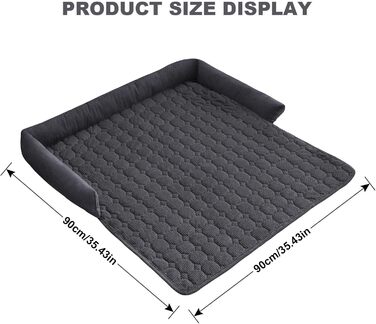 Захисний чохол для дивана LiveGo для домашніх тварин, м'який, антиковзаючий, 90x90x12 см, темно-сірий