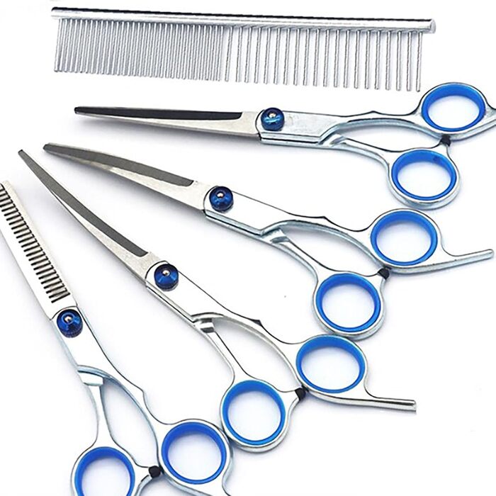 Набір для догляду за собаками Ejoyous 5 в 1: ножиці, гребінець, чохол - преміум якість