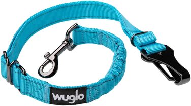 Автогурт для собак Wuglo 30-95см - для безпеки в авто, універсальний, блакитний