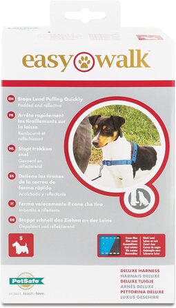 PetSafe Easy Walk Deluxe - шлейка для собак, нейлонова, безпечна, чорна, розмір S