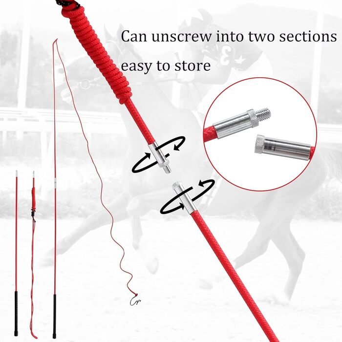 Навчальний бамбуковий жезл для собак та коней, 1,5 м та 1,8 м, роздільний (червоний)