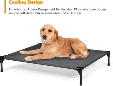 Лежанка для собак Relax4Life з балдахіном, сіра, для дому та саду, до 60 кг, 105 x 87 x 89 см