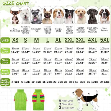 Зелений теплий светр для собак, тепла жилетка для дівчаток та хлопчиків, теплий вовняний светр для французького бульдога, бігля, теплий зимовий одяг для собак, святковий костюм на Новий Рік