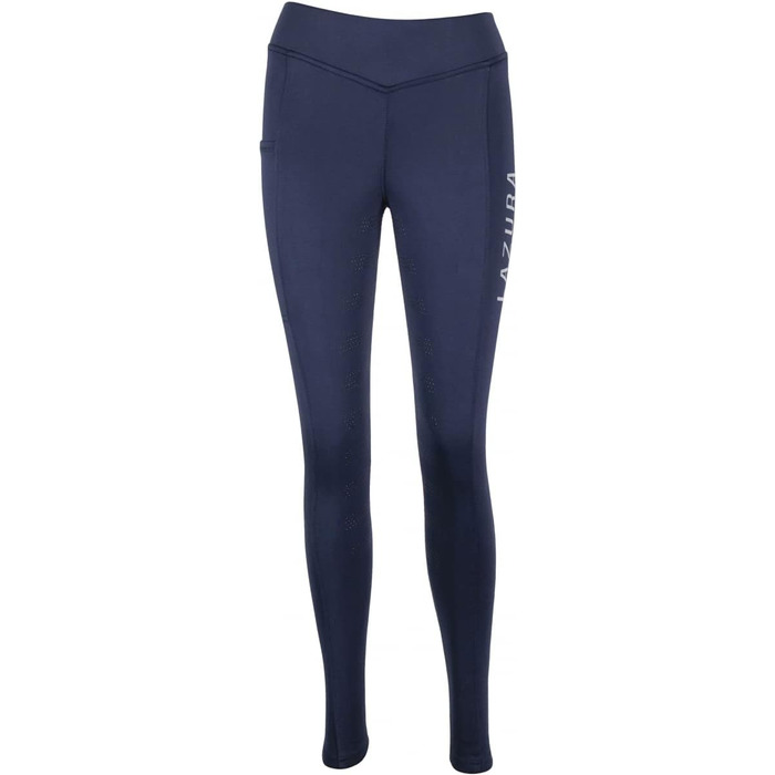 Легінси для верхової їзди Lazura Ariella | Еластичні штани для верхової їзди з кишенею для телефону | Середня посадка, повний обтиск, силіконовий гріп, класичний крій | Екіпірування для верхової їзди (36, темно-синій)