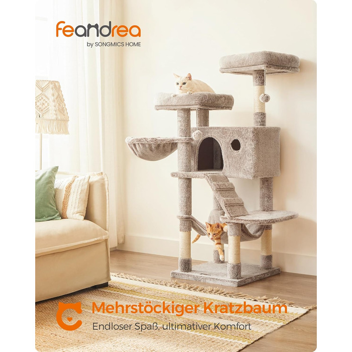 Feandrea великий котячий дряпак з м'яким покриттям, для великих котів, омбре коричнево-білий, PCT162M01