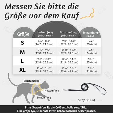 Шлейка для котів Rabbitgoo з повідком, чорна, M (XL, 1 шт.)