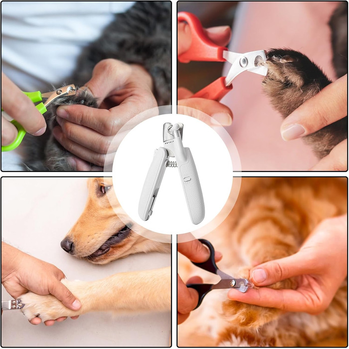 Набір для стрижки кігтів тварин з підсвічуванням LED | Тример для кігтів цуценят, котів та собак | Догляд вдома, у подорожах, на природі