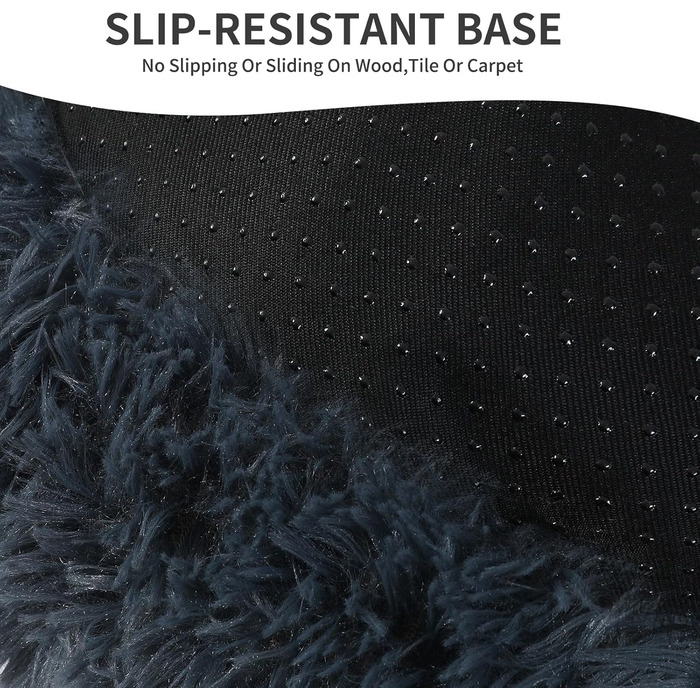 Кругле ліжко для собак з капюшоном, плюшеве, котяча печерка, самонагріваюче, у формі пончика, проти тривоги, м'яке ліжко для цуценят та кошенят, велике 27.5'', сірий темно-сірий