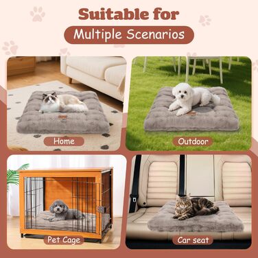 Ліжко для котів Nobleza, м'яке та пухнасте, 50 x 40 см, коричневе. Також підходить для маленьких собак. Легко миється, не слизьке.