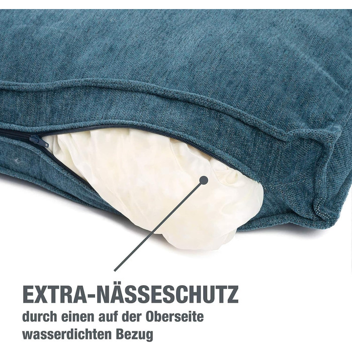 JAMAXX Преміум подушка для собак ортопедична, 120x90 см, блакитний