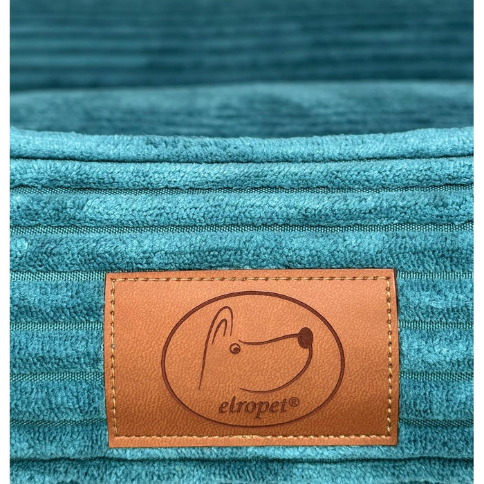 Ортопедичне ліжко для собак Elropet з м'якого корду, кошик для собак, XS/S/M/L/XL, блакитний колір, розмір XS (65x50x18 см)