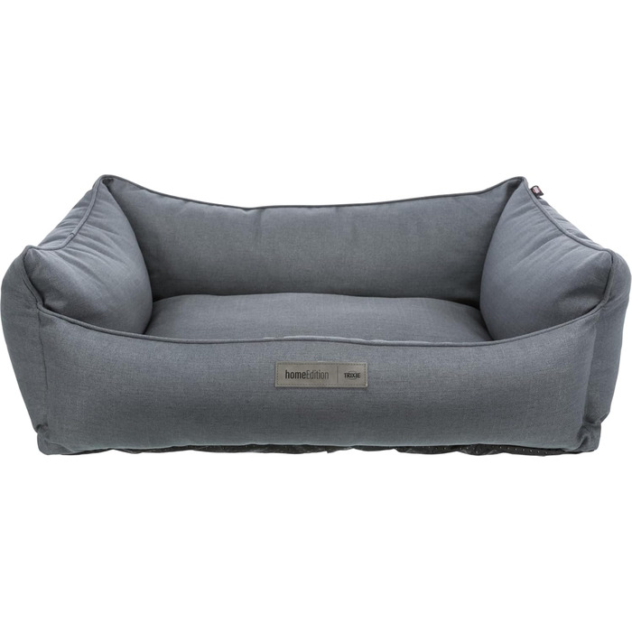 Ліжко для собак TRIXIE Farello, 100x70 см, сіре - м'яке лежанка з поліестеру, для середніх собак, антиковзаюче, можна прати