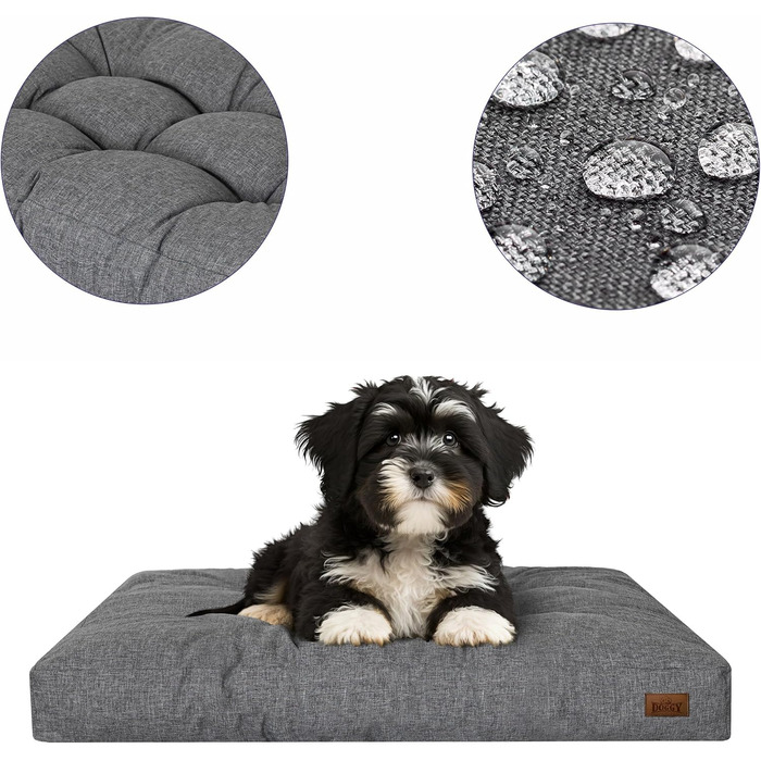 Крісло-ліжко для собак, прямокутне, 75 x 50 см, антрацит