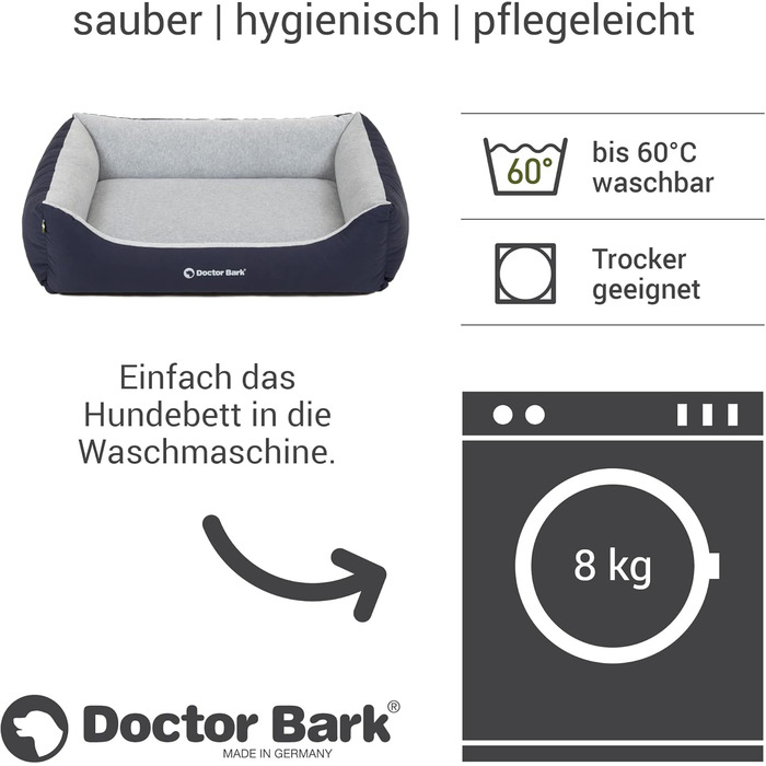 Ліжко для собак Doctor Bark Kleine Hunde - зручне та м'яке, зелений колір, розмір L (97x75 см)