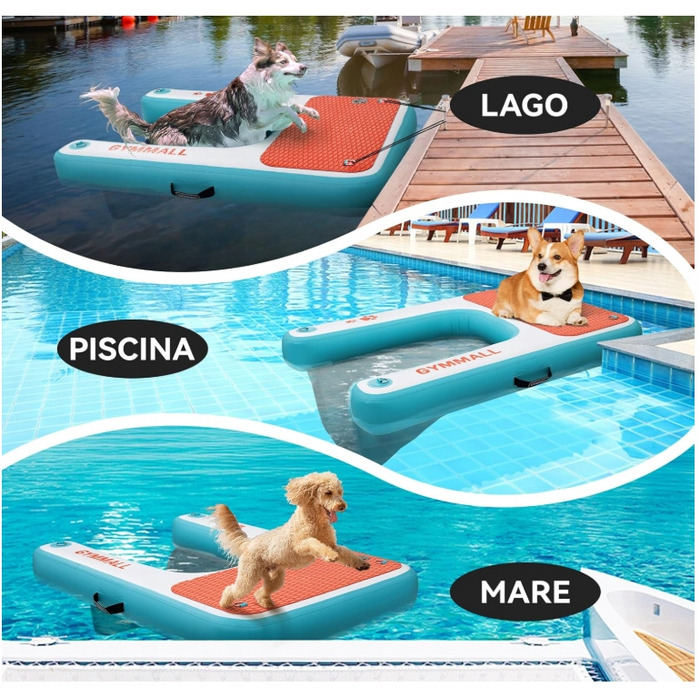 Надувна платформа-трап для собак: вихід із води (басейн, озеро, море)