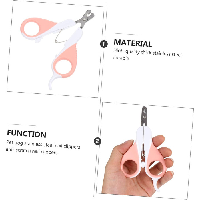Набір з 3 шт. ножиків для обрізання кігтів собак Besportble з нержавіючої сталі, ергономічні, для собак маленьких, середніх та великих порід. Практичне аксесуар для догляду за домашніми тваринами.