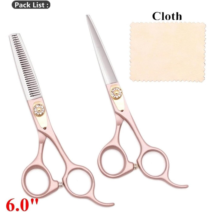 Набір ножиць для собак Profi Hundeschere Set 2 в 1: прямі та сточуючі ножиці для грумінгу. Розміри 7.0 та 6.0 дюймів