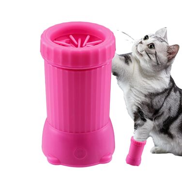 Автоматичний мийник лап для собак - USB, для дому та прогулянок, середні та великі породи, цуценята, зелений/рожевий