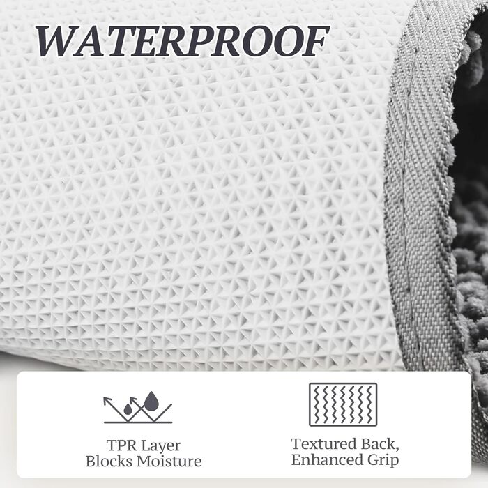 Килимок для собак VIVAGLORY Absorpmax Cleany Mat: поглинаючий, миючий, неслизький, сірий, 80x50 см