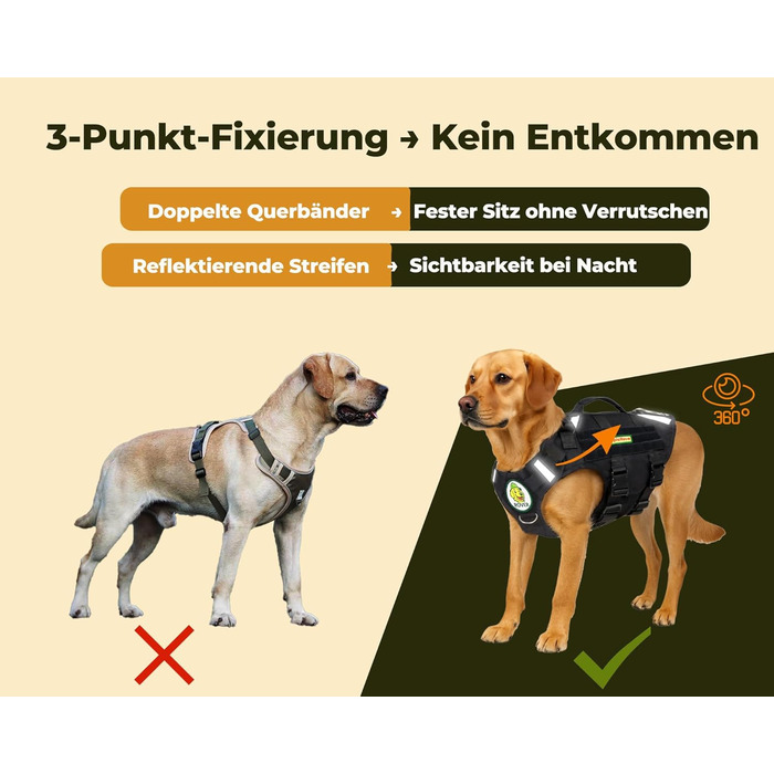 Шлейка для собак EpicRove RoveVest Air, чорна, L – легка, дихаюча, регульована, для прогулянок та активного відпочинку