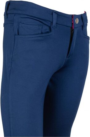Дитячі штани для верхової їзди Kinder Reithose Comfy HKM | Легінси для верхової їзди з силіконовими колінами та двома кишенями | Cranberry та темно-синій | Розміри 104-110