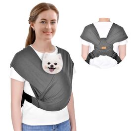 CUBY Сумка-переноска для собак, літня переноска для собак, рюкзак-переноска для собак, регульована переноска для цуценят, 10 фунтів (темно-сірий)