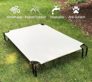 Підняте ліжко для собак BestVida, велике, 122x83,8x20,3 см, сіре