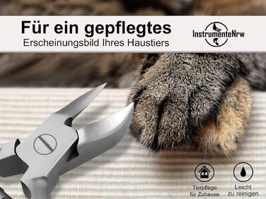 Професійний триммер для кігтів собак та котів Kraftvolle Krallenschneider з нержавіючої сталі, 14 см, з амортизуючою пружиною та блокуванням