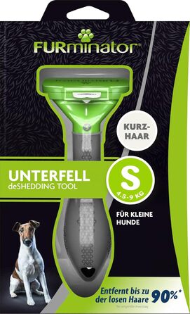 Щітка для собак FURminator S для короткої шерсті, покращена – для маленьких собак, видалення підшерстка