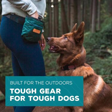 Сумка для тренування собак Wilderdog з магнітною застібкою, блискавкою та карабіном, регульований поясний ремінь, зелена