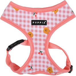 Шлейка для собак Puppia Baba, індійський рожевий, розмір Large - без нудоти та тяги, регульована