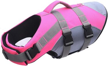 Жилет рятувальний для собак PJDDP, рожевий, розмір M. Жилет для плавання з рятувальним ручним захопленням, з матеріалу Ripstop, для тренувань у воді.