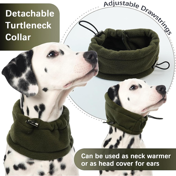 Пуловер для собак XL, тепла куртка-фліс для середніх собак, костюм-комбінезон з ніжками, флісовий халат для собак, костюм для собак Hunter (оливковий, XL) XL, оливковий колір