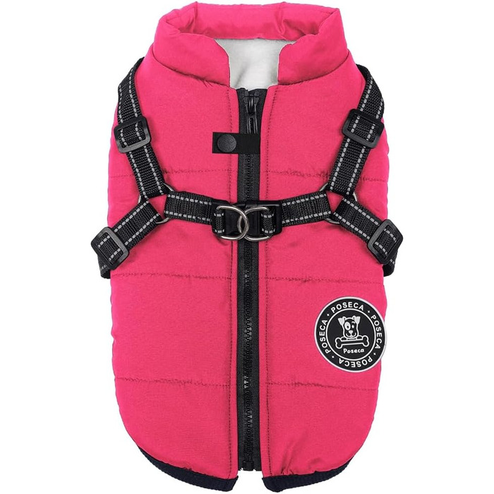 Зимня куртка для собак - водонепроникний теплий халат для маленьких, середніх та великих собак (зелений, 5XL, рожевий)