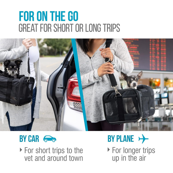 Рюкзак-переноска для тварин Sherpa 2-в-1, сірий, розмір M (43x27x28 см), дозволений авіакомпаніями, машинного прання, з сітчастим вікном, безпечними замками, легким каркасом