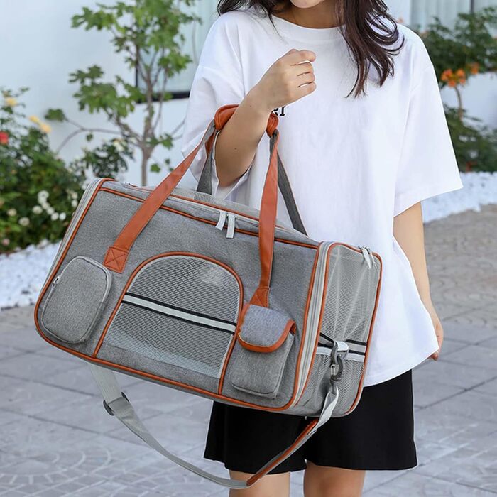 Транспортна переноска для собак та котів, складна, для подорожей в авто, сумка-переноска для тварин