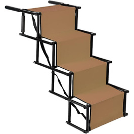 Рампа для собак у машину, складана, коричнева. Максимальне навантаження 75 кг, регульований розмір.