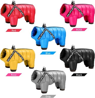 Зимовий теплий водонепроникний теплий зимовий одяг для собак маленьких та середніх порід, для Французького бульдога, Чихуахуа (Чорний, 14)