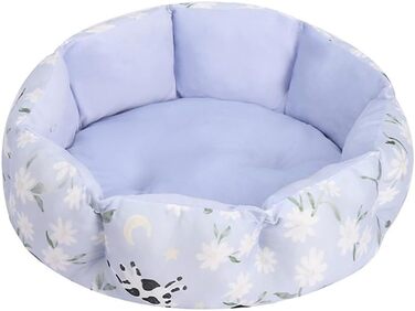Кругле ліжко для собак та котів, плюшеве, з бавовни PP, велике, для великих та маленьких тварин, миється, розмір L, колір Орхідея